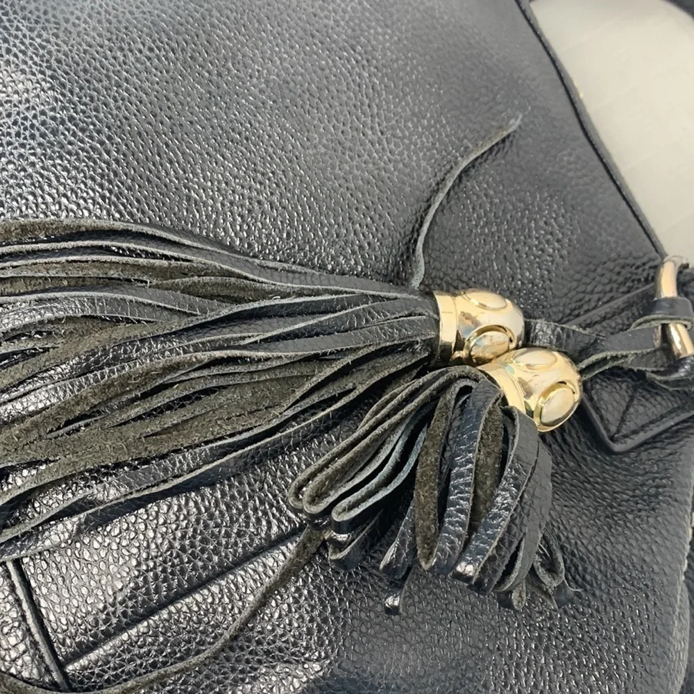 Cuore & Pelle Amelia Satchel in Black leather